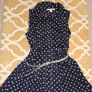 Forever21 Fit and Flare polka dot dress with belt